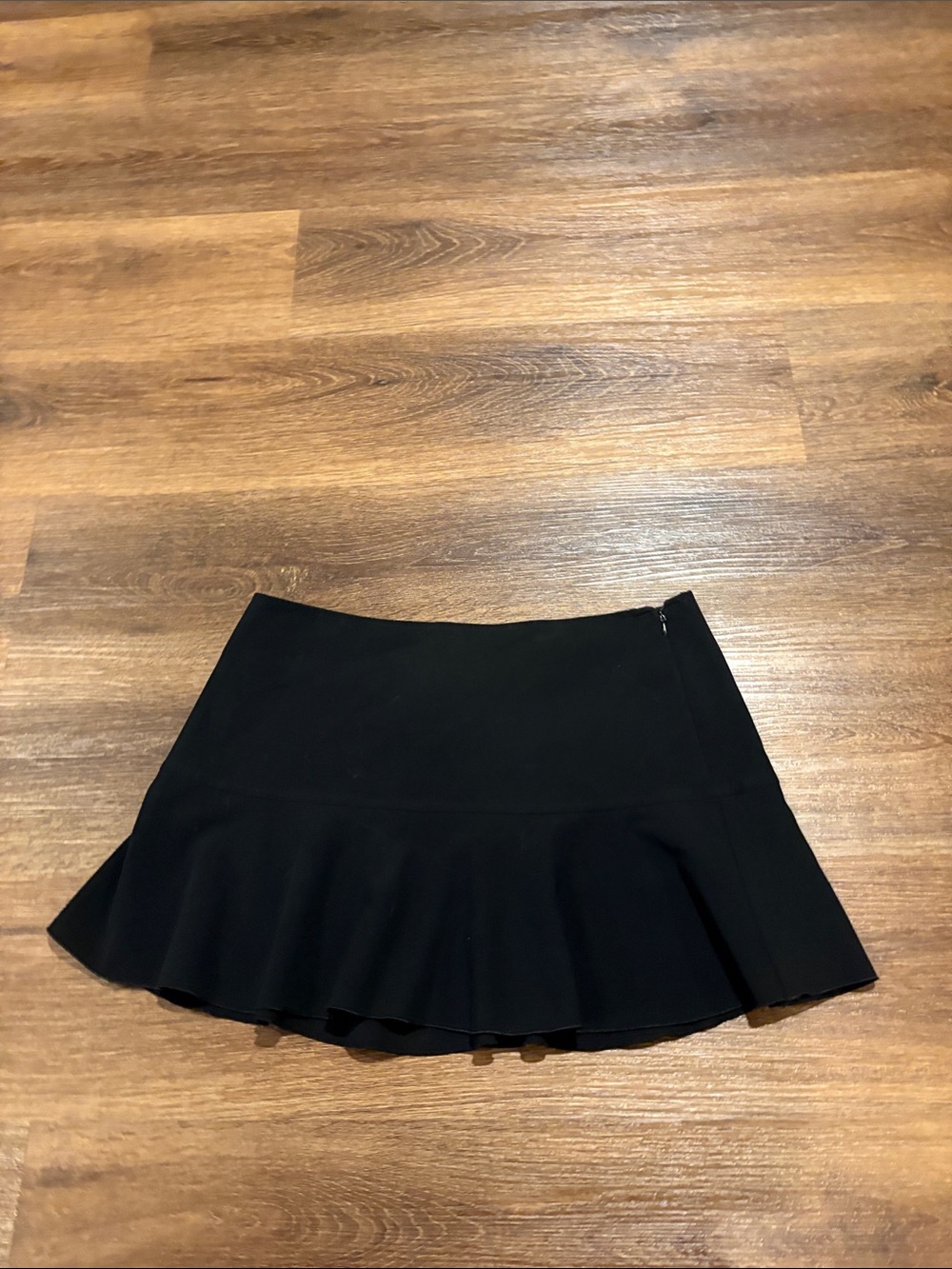 XOXO Black Ruffle Hem Mini Skirt